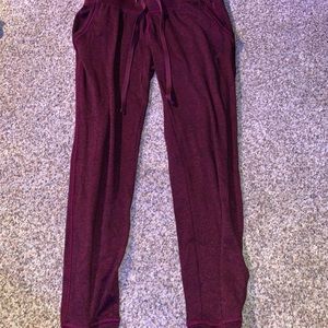 maroon sweatpants